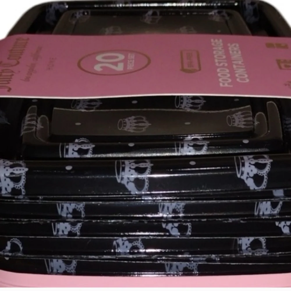 Juicy Couture Pink and Black Storage Set - 20pc Set